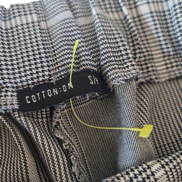 Cotton:On Pleated Front Plaid With Black Side Stripe Pants Size S/P - Picture 10 of 14